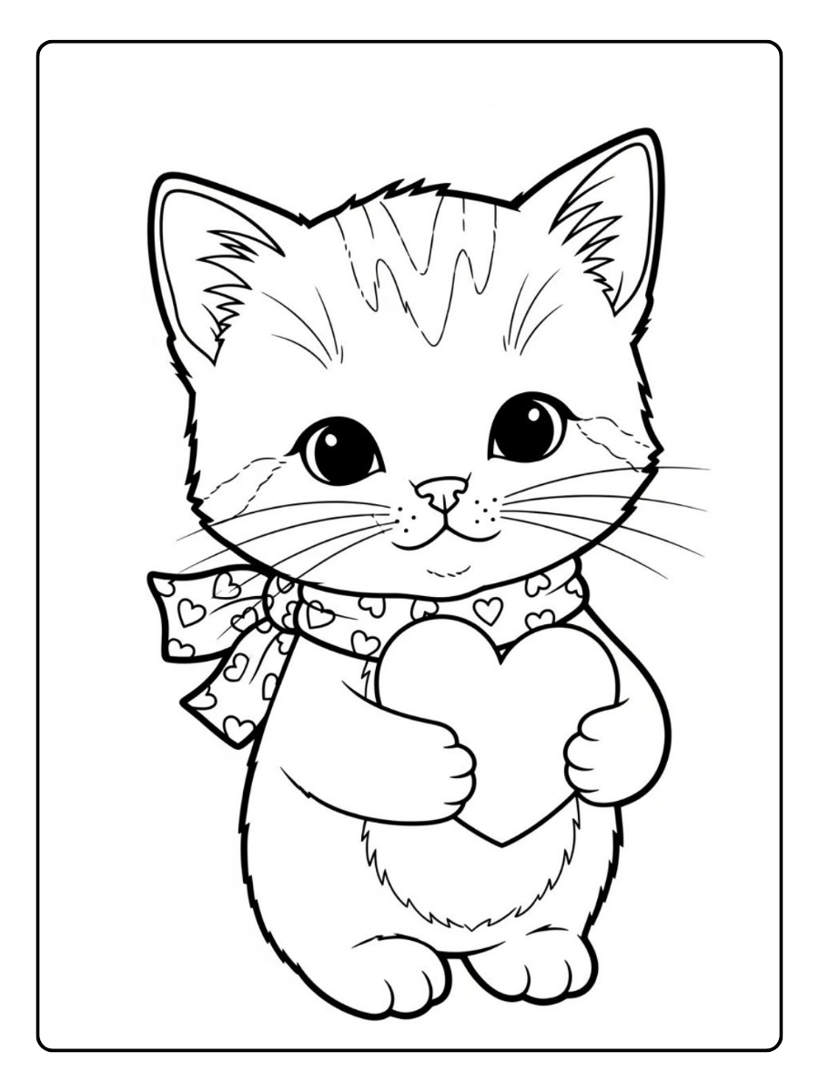 Coloriage chat noir et blanc