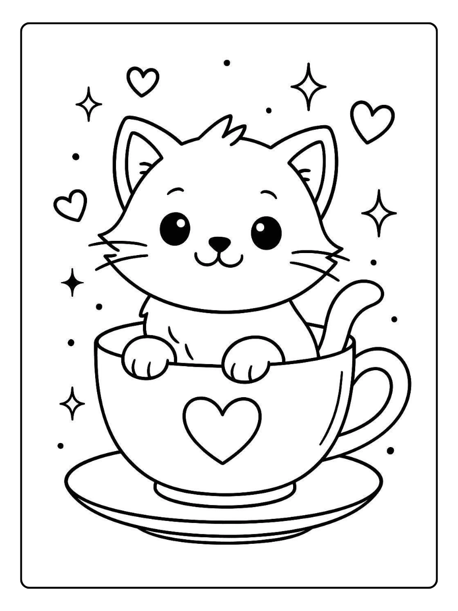 Coloriage chat réaliste