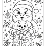 Coloriage de Noël noir et blanc