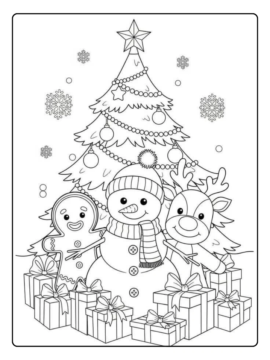 Coloriage de Noël simple