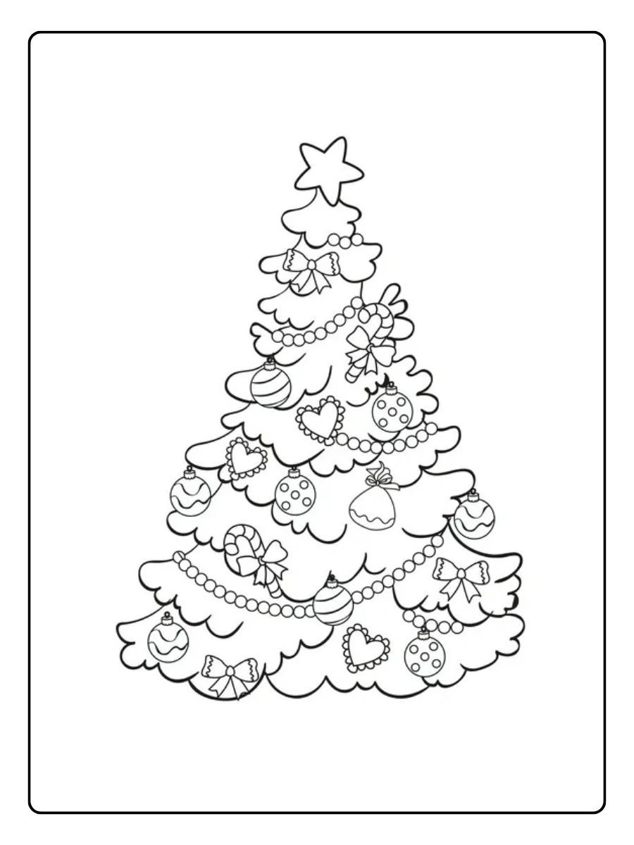 Coloriage décorations de Noël