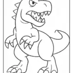 Coloriage dinosaure à imprimer gratuitement