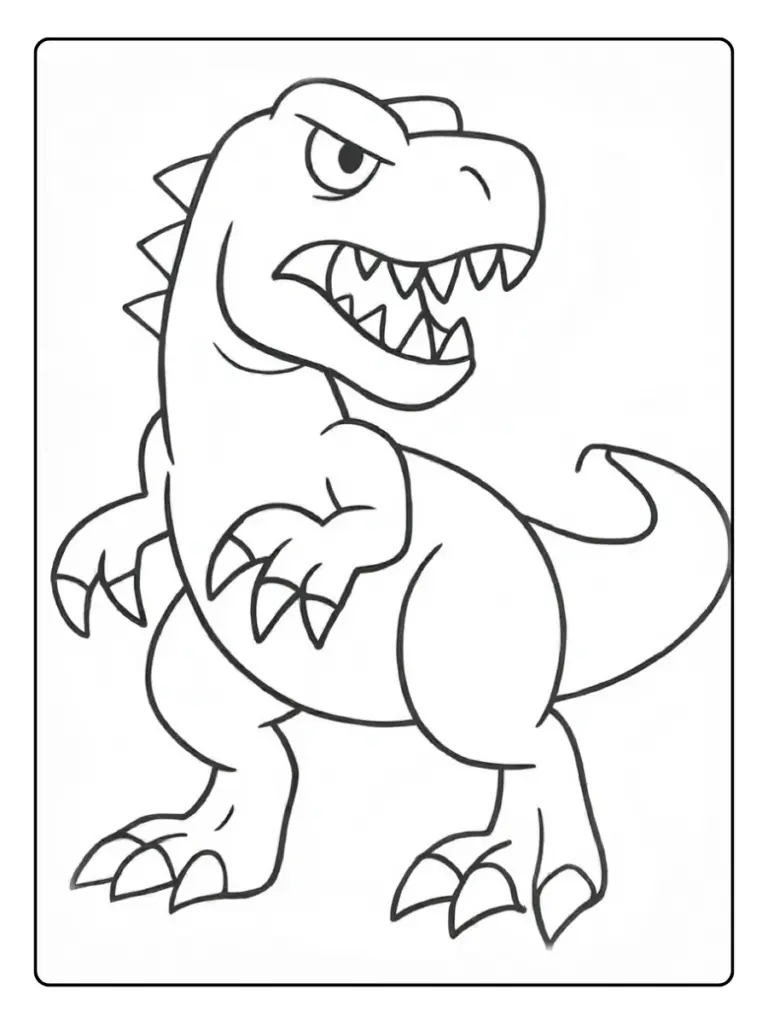 Coloriage dinosaure à imprimer gratuitement