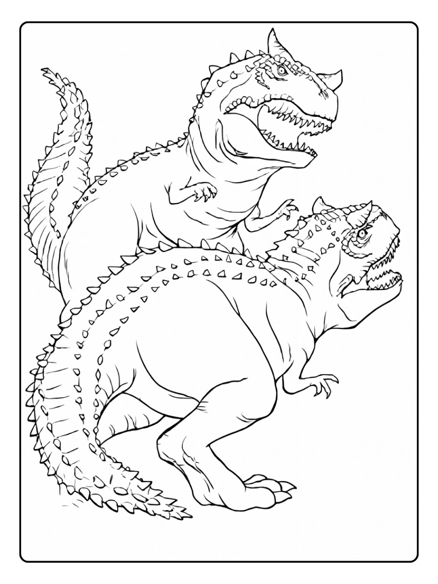 Coloriage dinosaure cartoon à colorier (2)