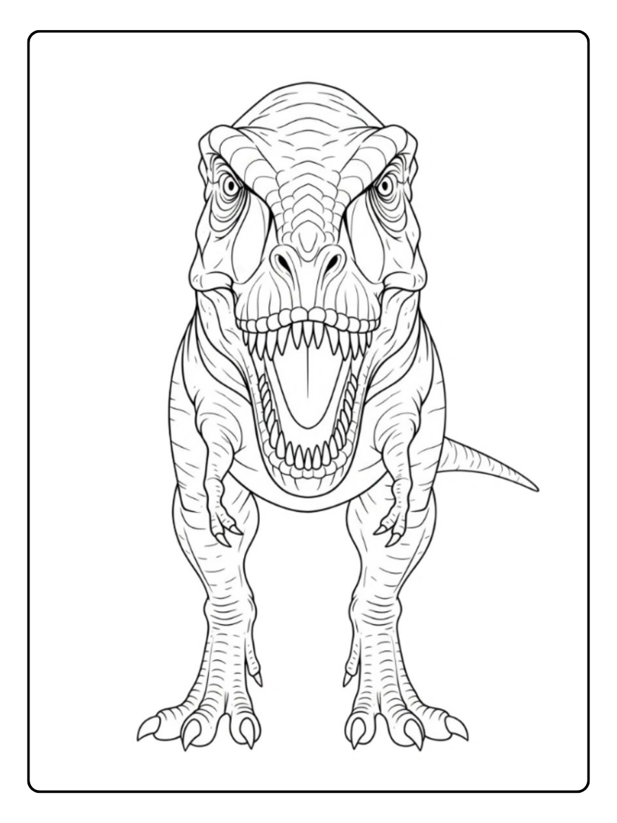 Coloriage dinosaure dessin kawaii