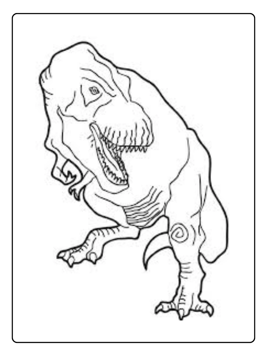Coloriage dinosaure simple pour maternelle