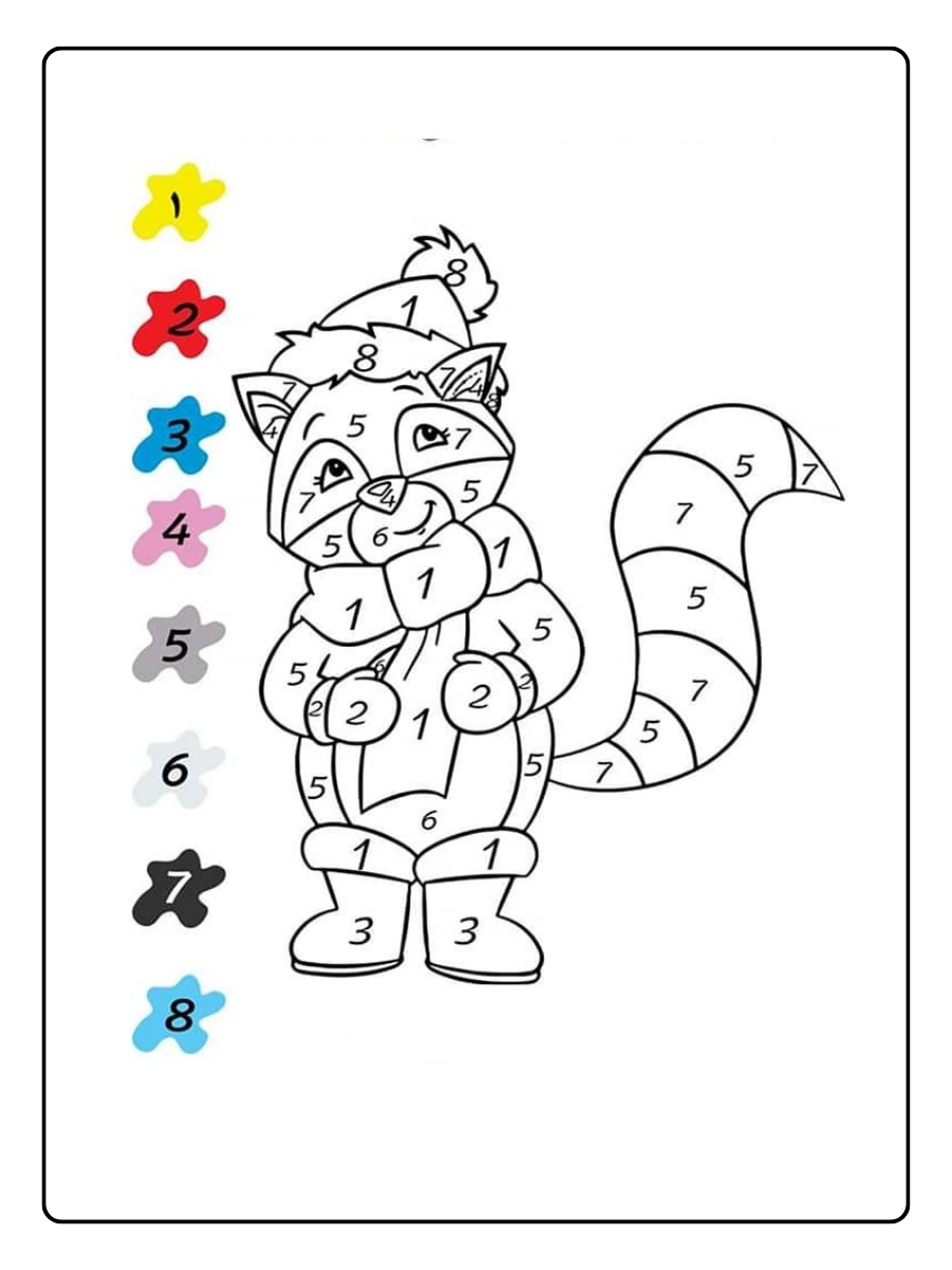 Coloriage magique avec personnages amusants pour enfants