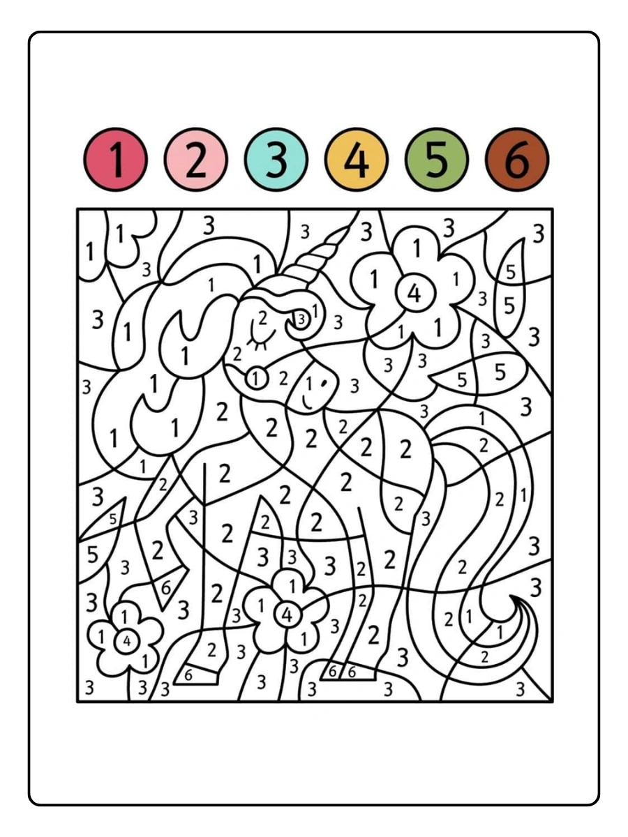 Coloriage magique beau pour enfants à imprimer gratuitement