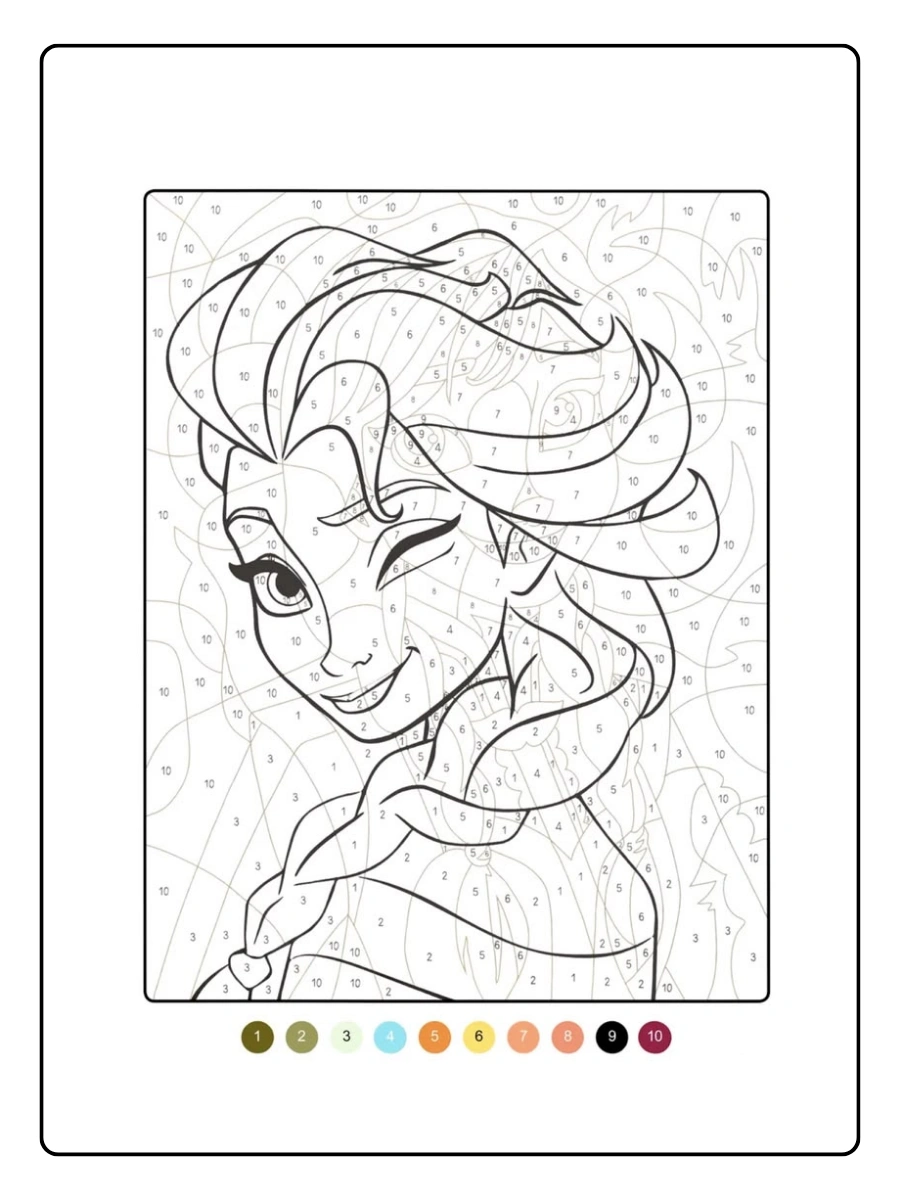 Coloriage mystère Disney à colorier en famille