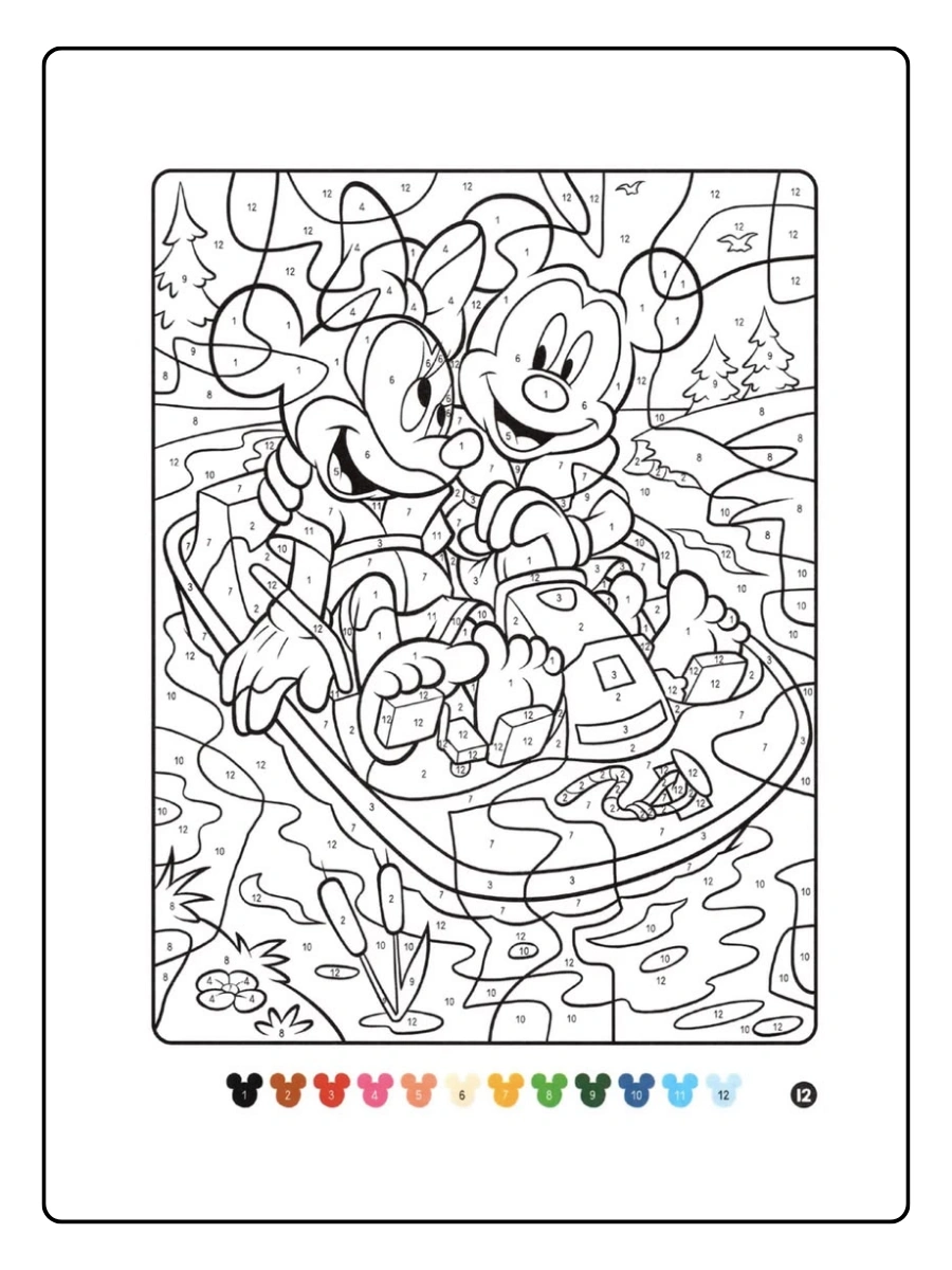 Coloriage mystère Disney amusant pour enfants