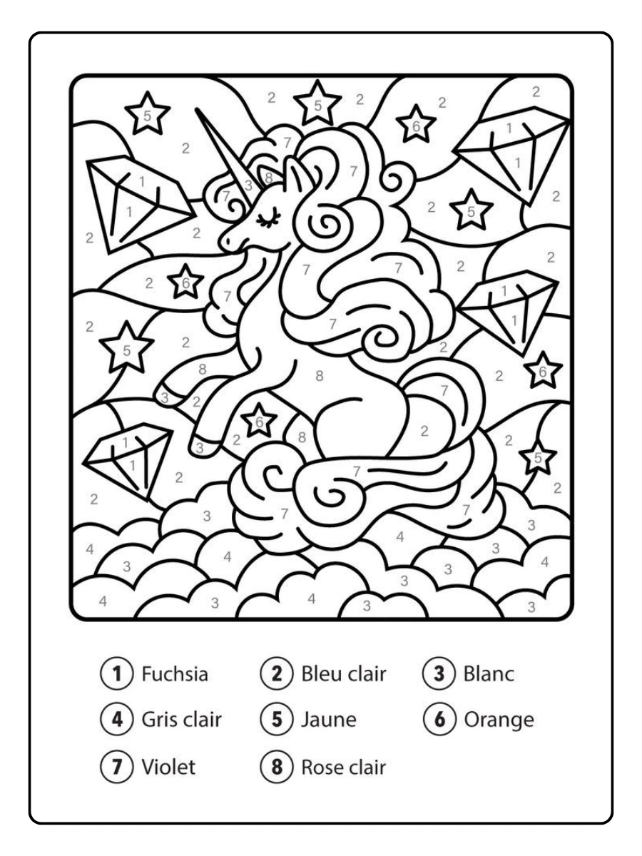 Coloriage mystère Disney avec dessins adorables