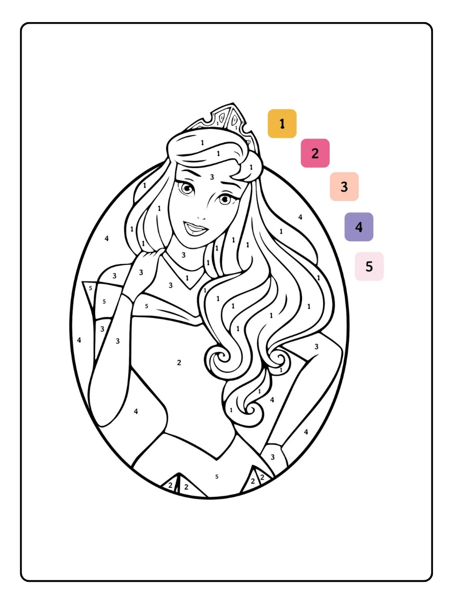 Coloriage mystère Disney avec personnages célèbres