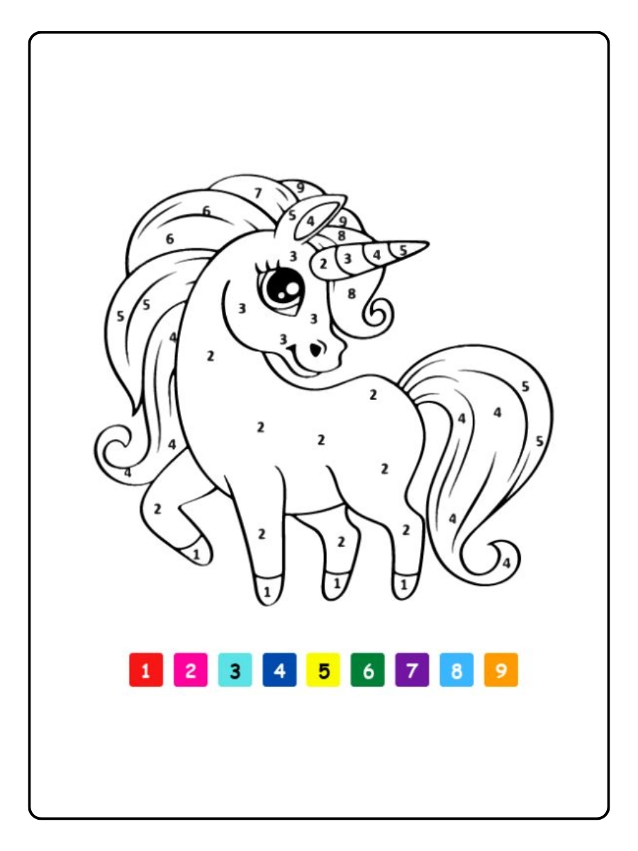 Coloriage mystère Disney facile pour enfants