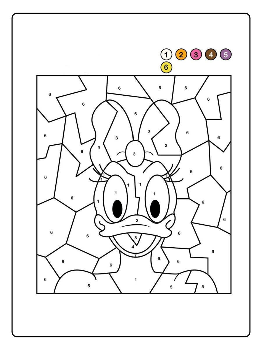 Coloriage mystère Disney mignon