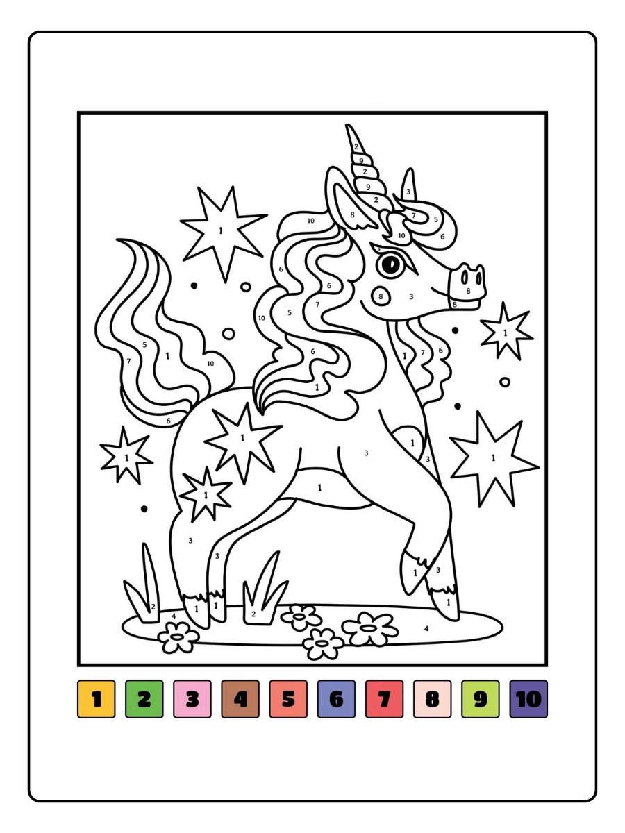 Coloriage mystère Disney pour apprendre les couleurs