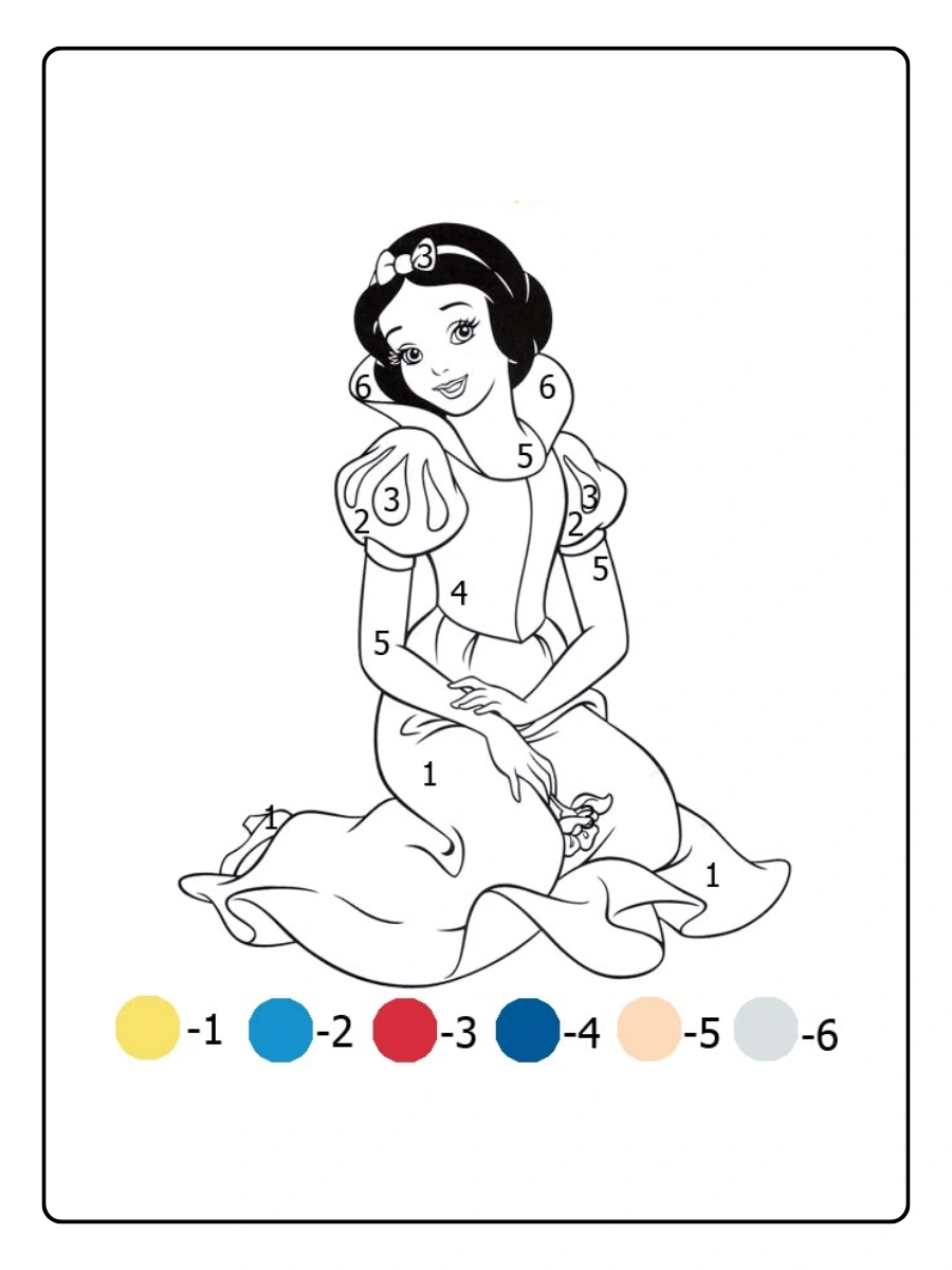 Coloriage mystère Disney pour enfants débutants