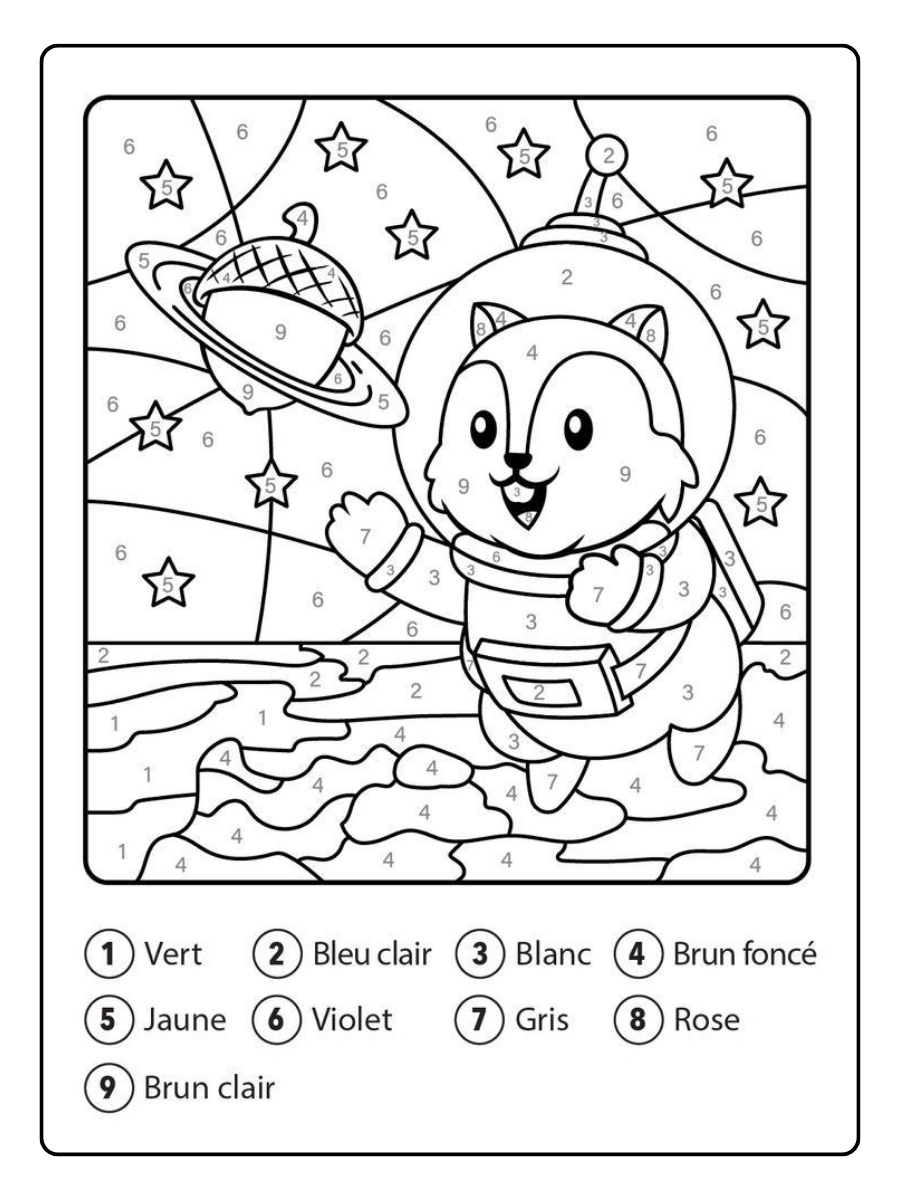 Coloriage mystère avec dessins adorables pour enfants