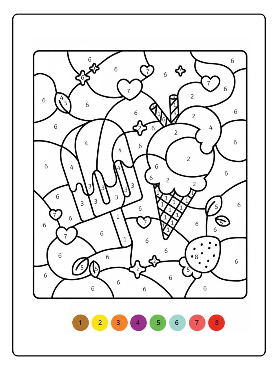 Coloriage mystère facile pour enfants de maternelle