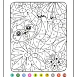 Coloriage mystère mignon pour enfants