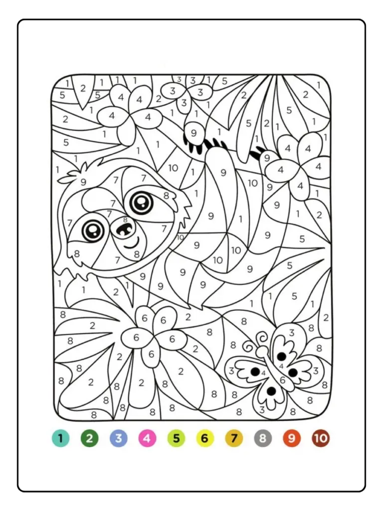Coloriage mystère mignon pour enfants