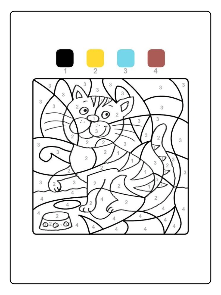 Coloriage mystère pour enfants facile à imprimer