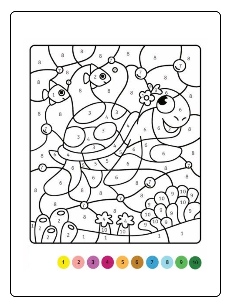 Coloriage mystère simple pour bébé