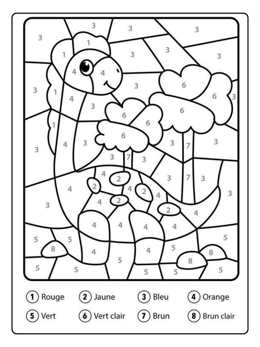 Coloriage mystère simple pour maternelle