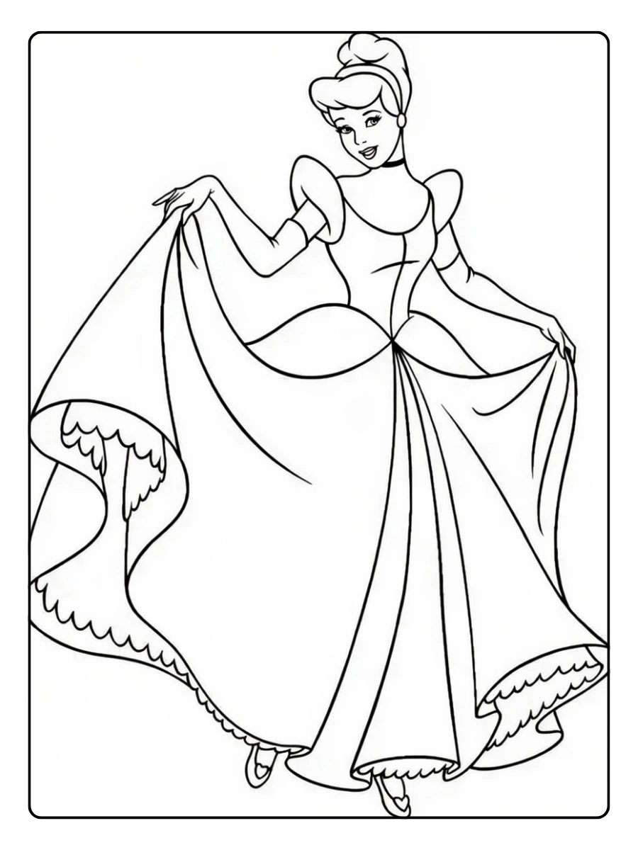Coloriage princesse à imprimer
