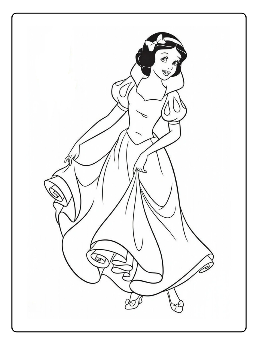 Coloriage princesse cartoon