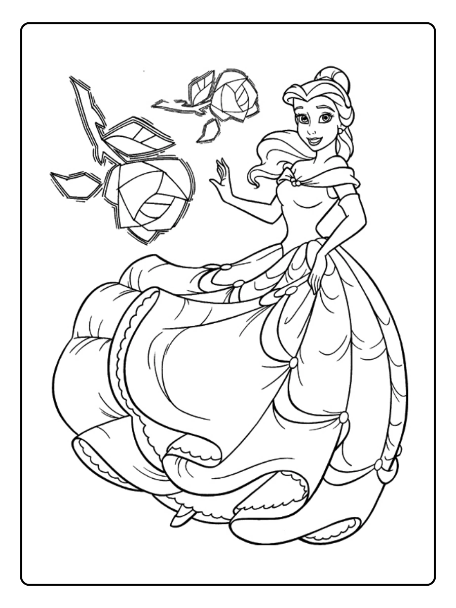 Coloriage princesse mignonne