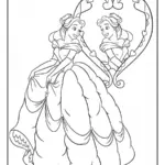 Coloriage princesse simple