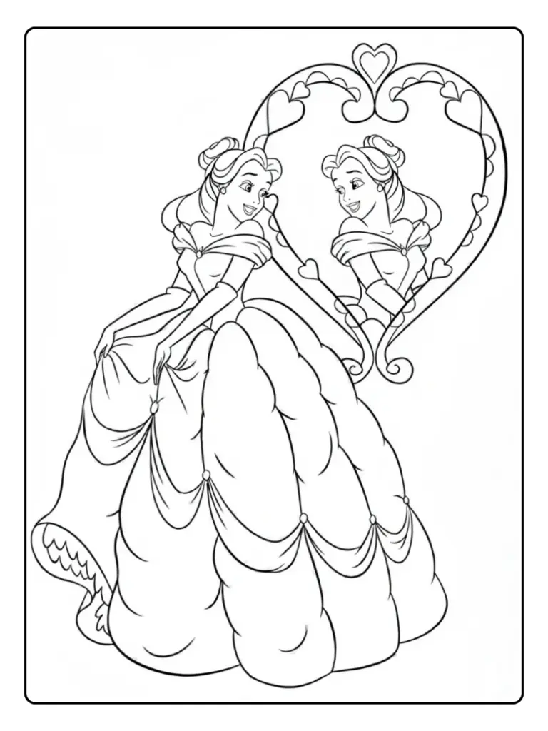 Coloriage princesse simple