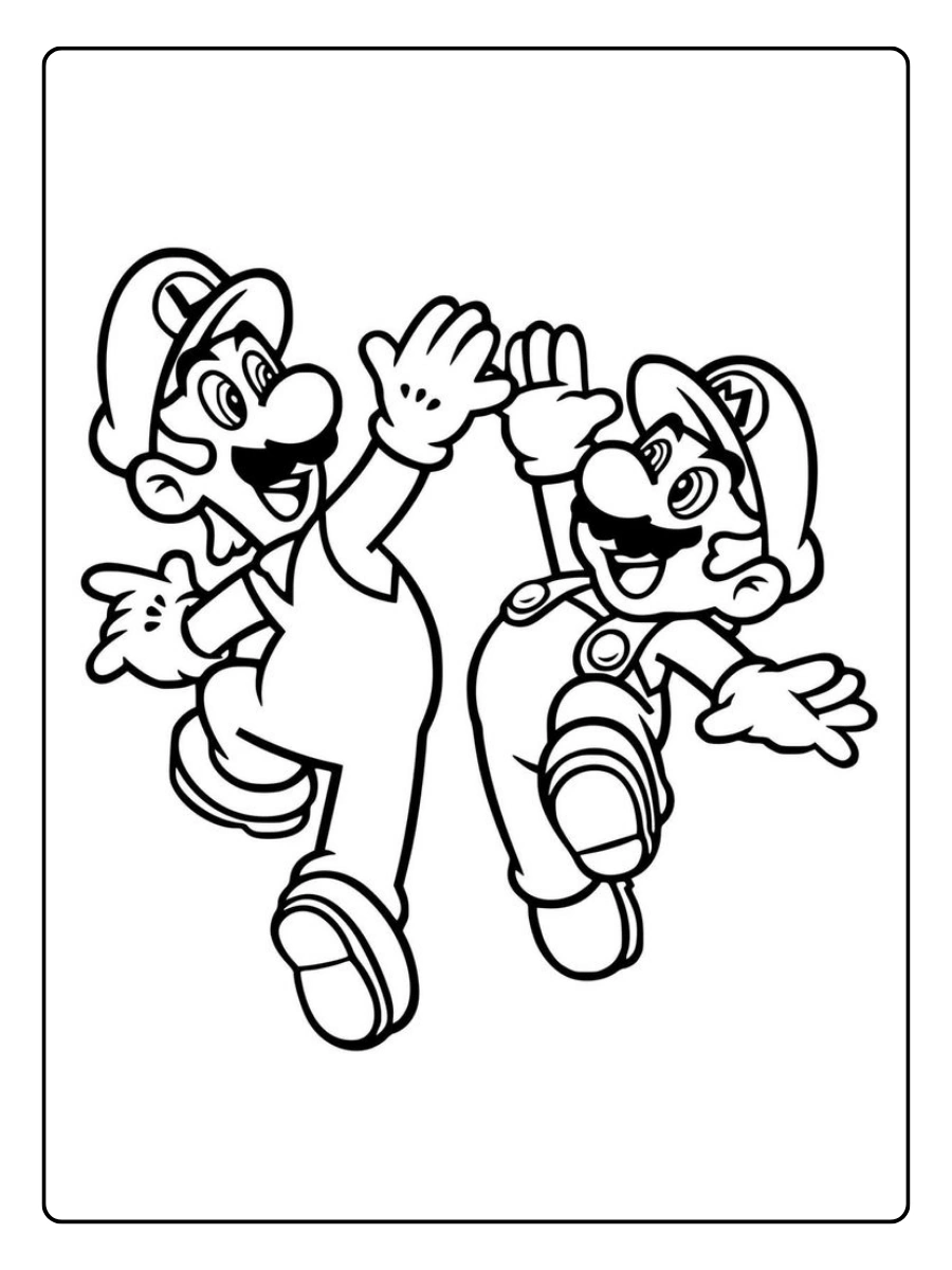 Dessin Mario à colorier