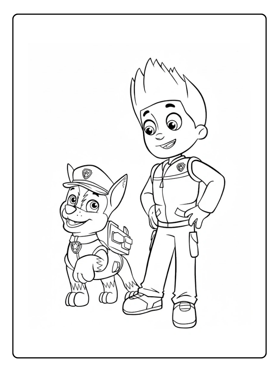 Dessin Pat Patrouille facile à colorier