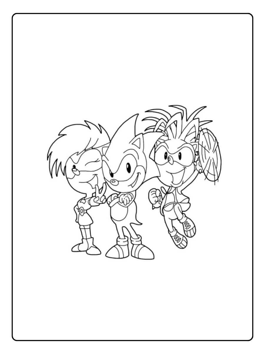 Dessin Sonic facile à colorier