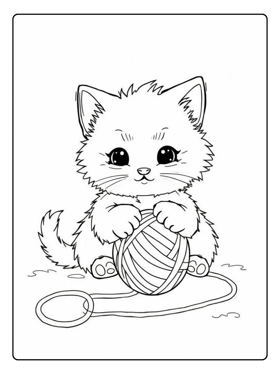 Dessin chat à colorier