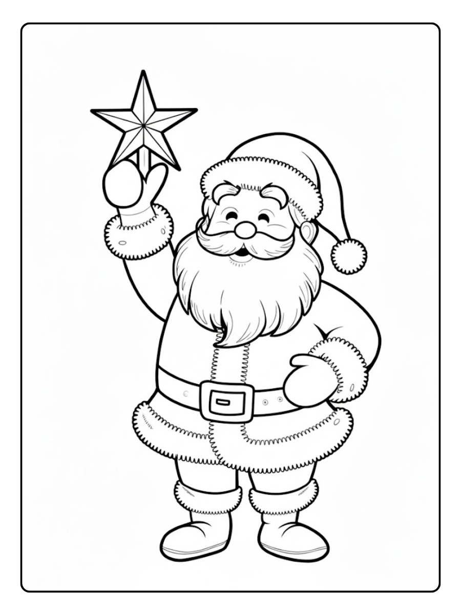Dessin de Noël facile à colorier