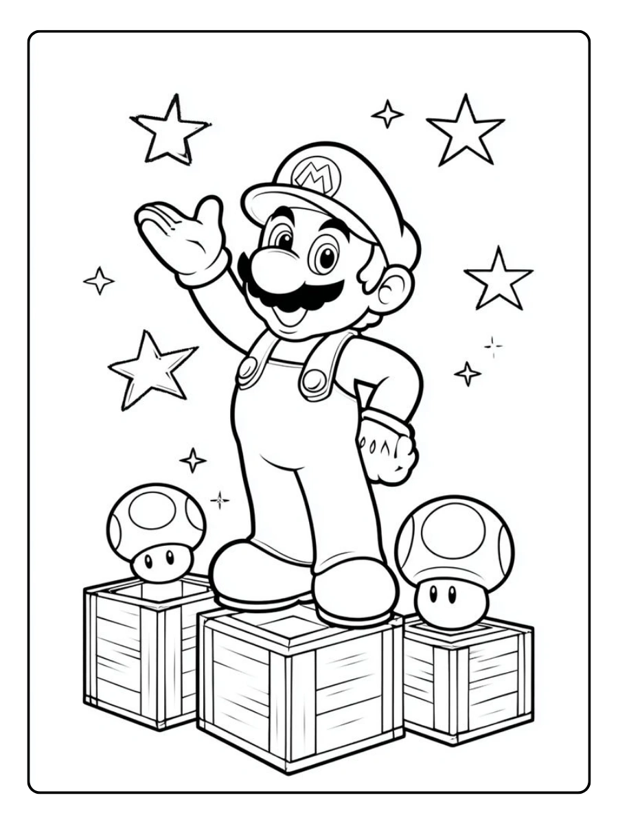 Mario Bros coloriage