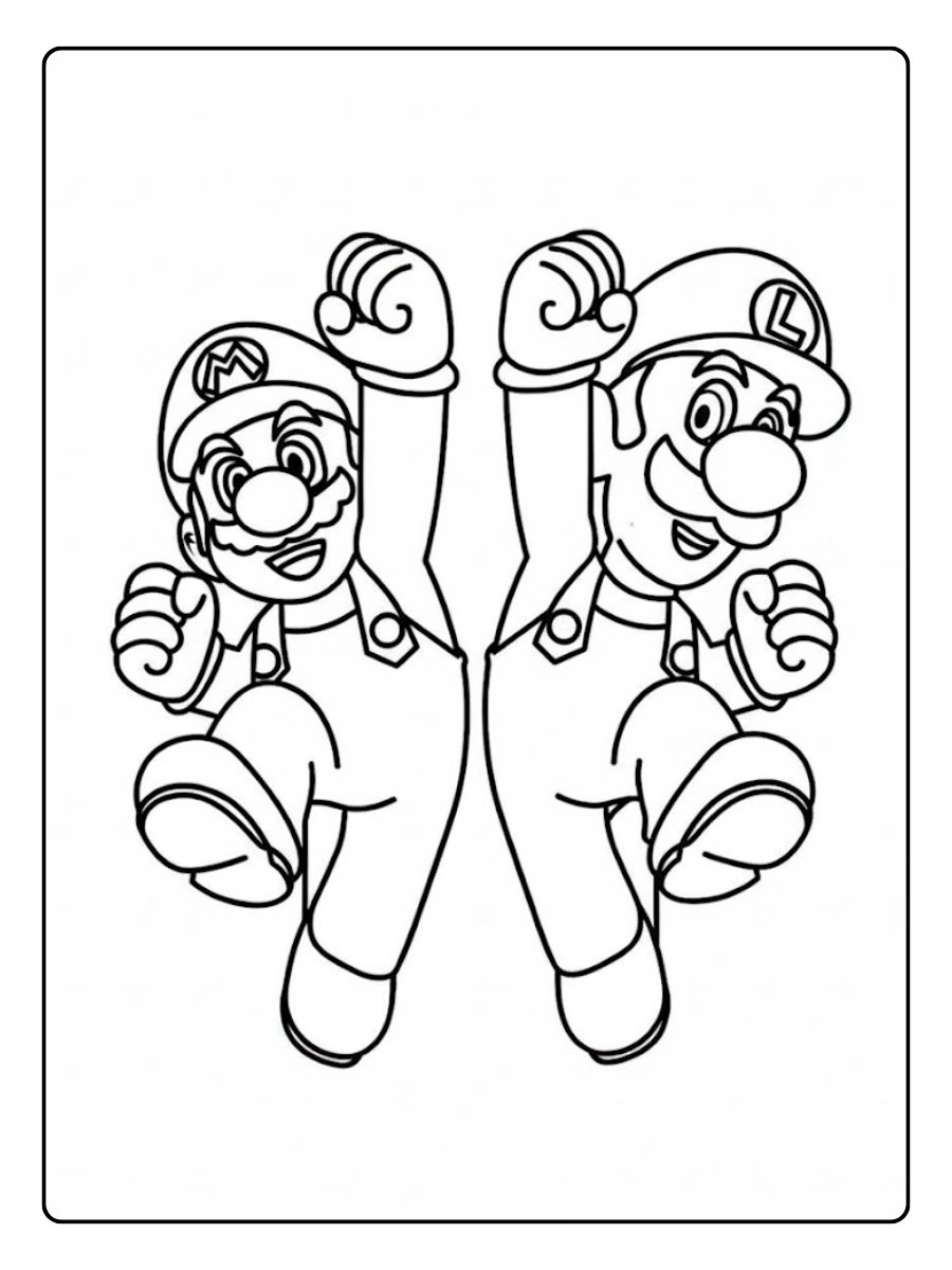 Mario chibi coloriage