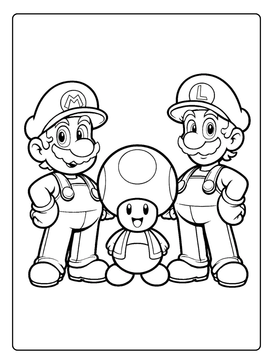 Mario dessin à colorier
