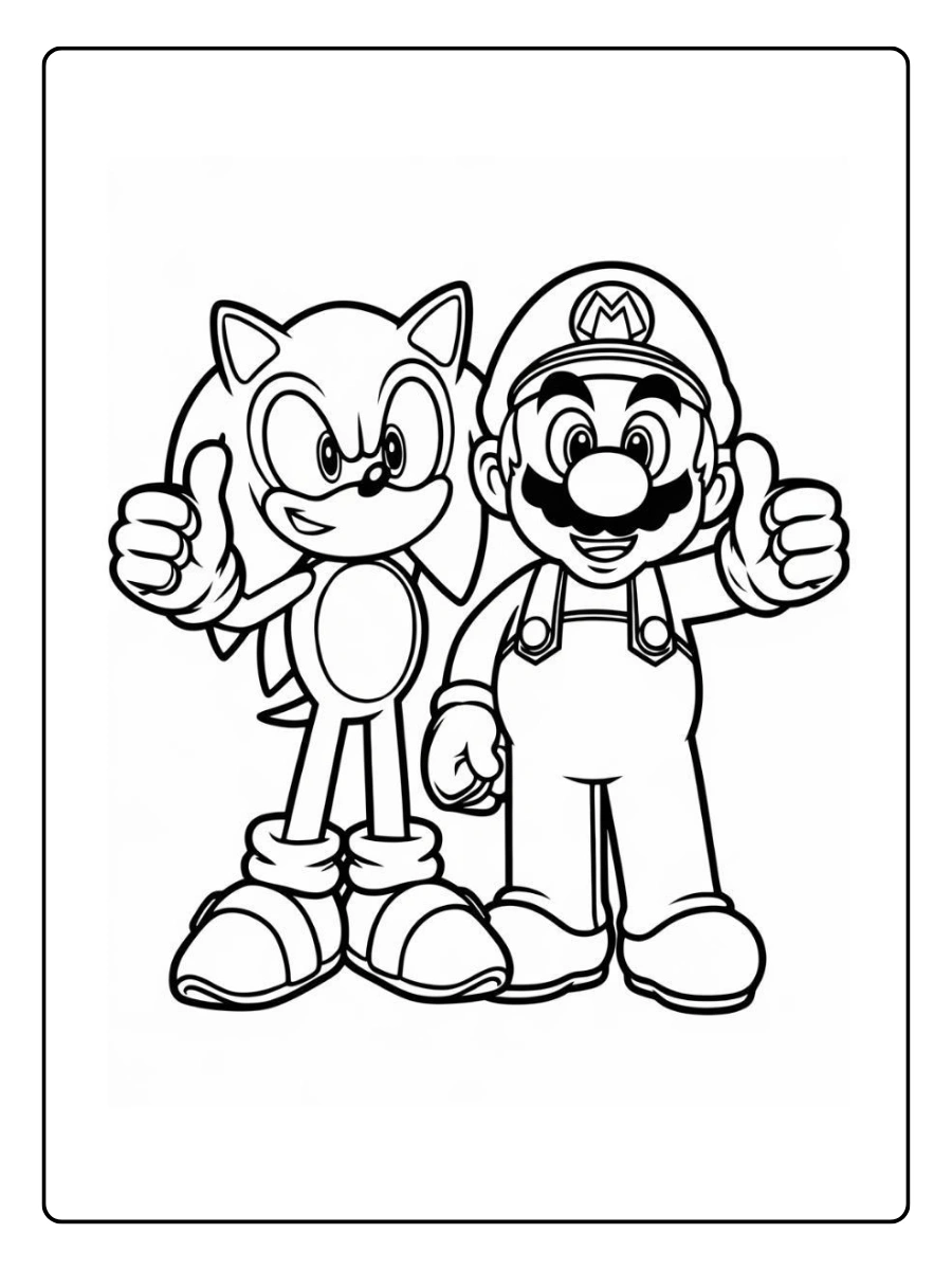 Mario saut coloriage