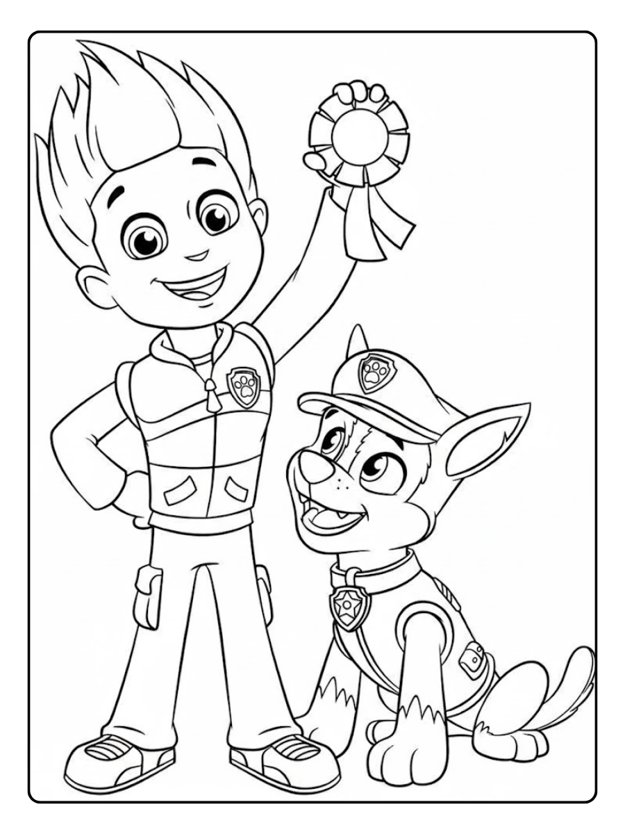 Pat Patrouille mignon coloriage