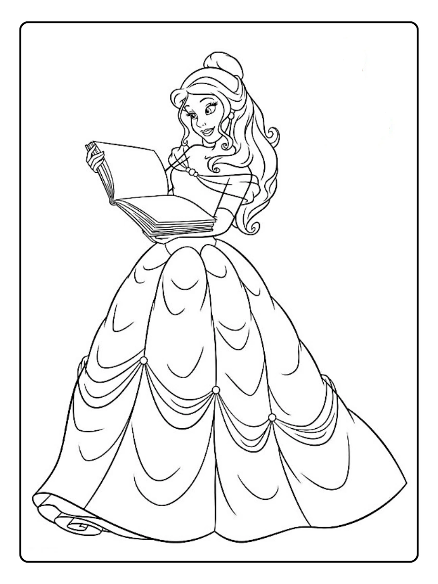 Princesse dessin à colorier