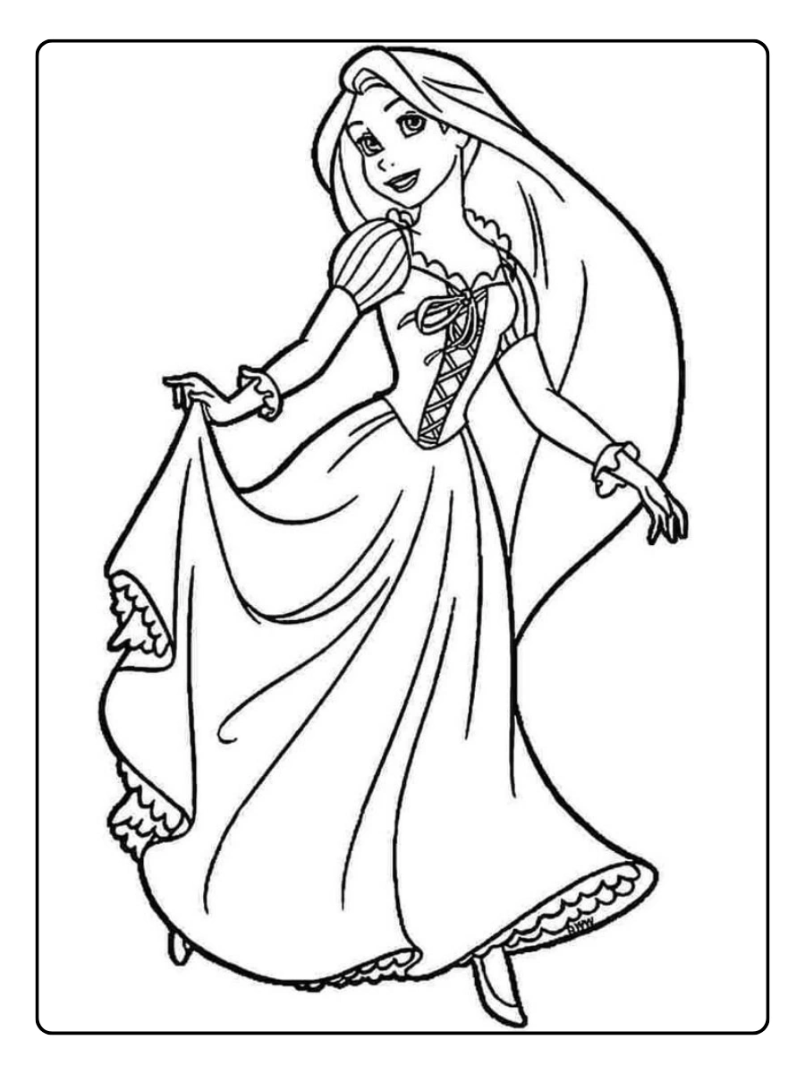 Princesse féerique coloriage
