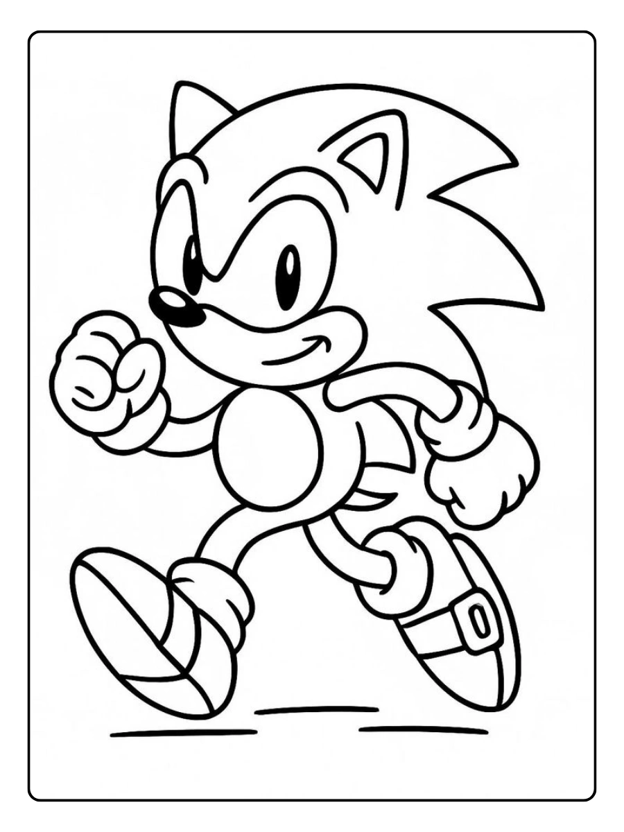 Sonic cartoon coloriage