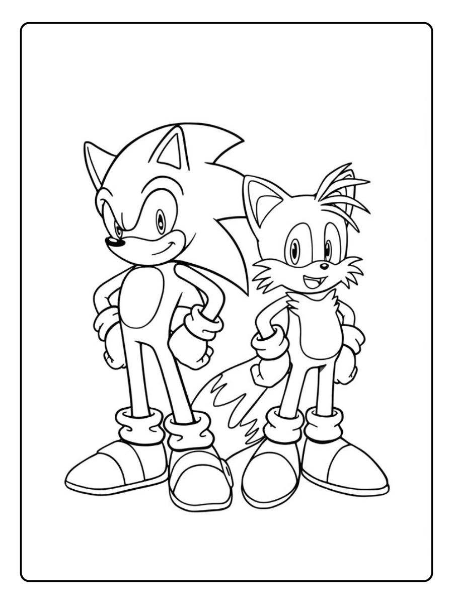 Sonic chibi coloriage