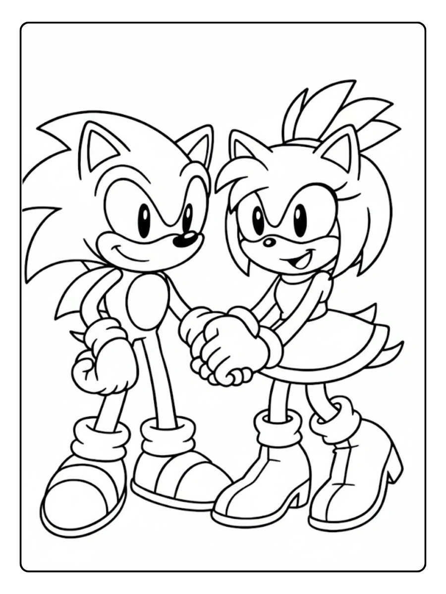 Sonic kawaii coloriage