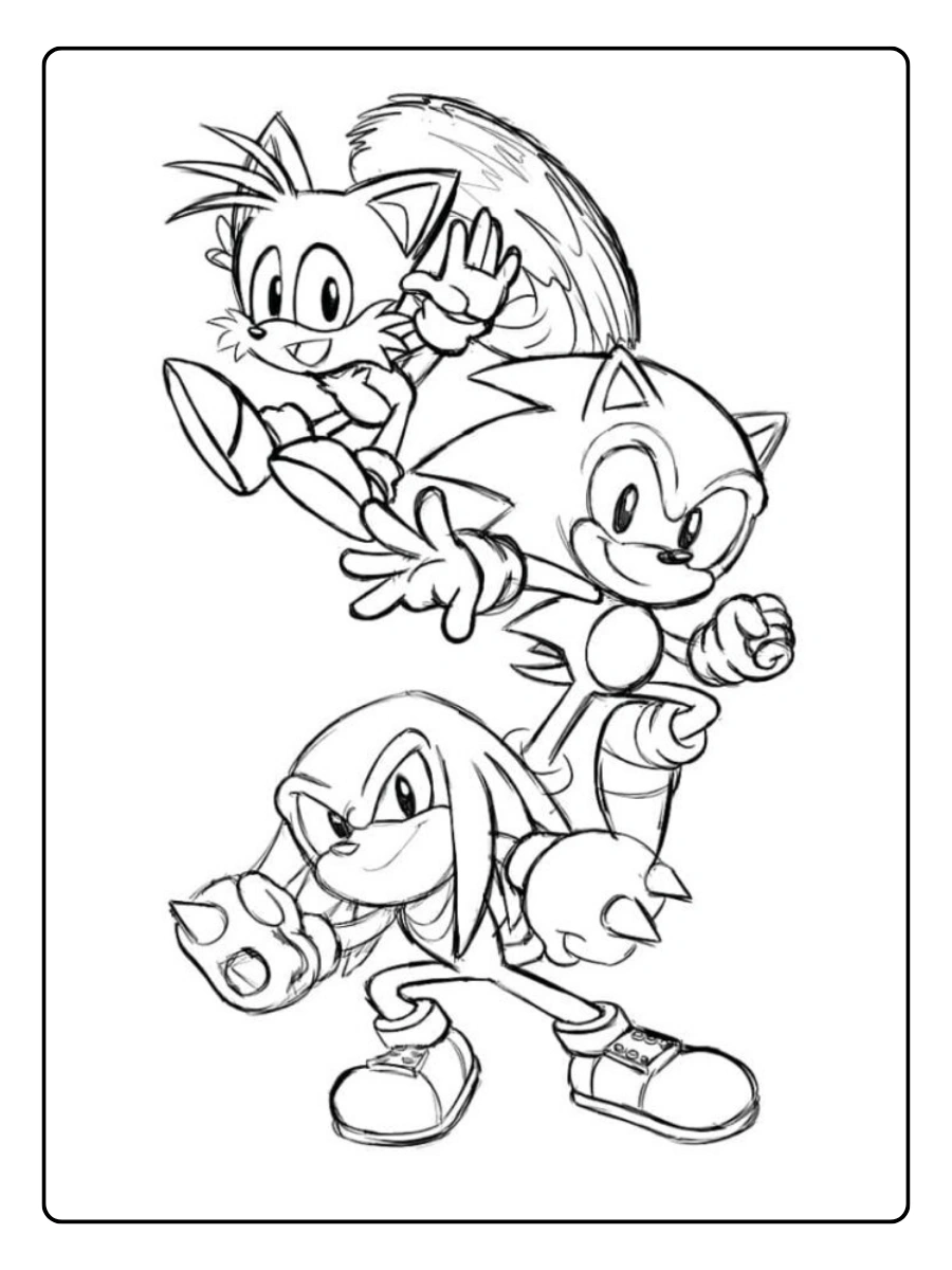 Sonic rapide coloriage