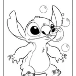 Stitch chibi coloriage