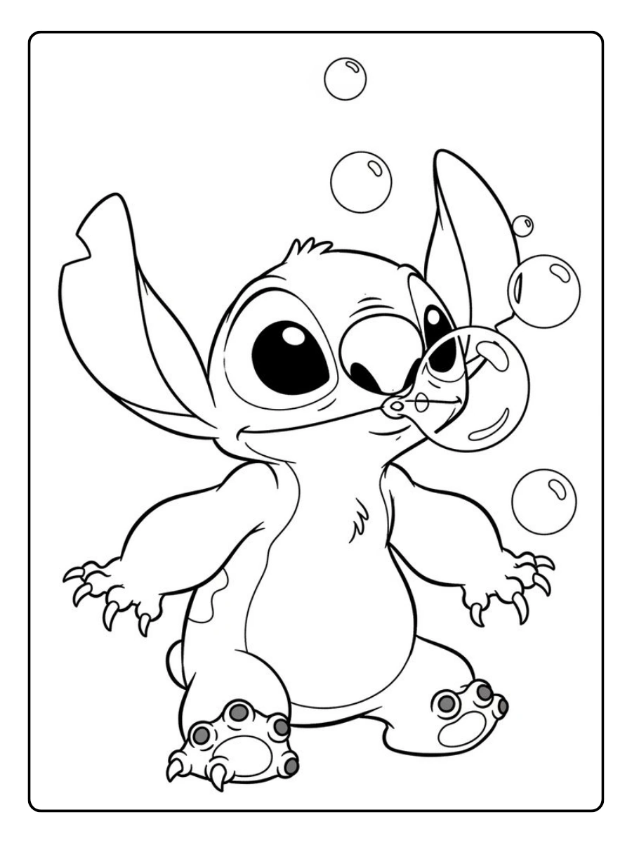 Stitch chibi coloriage